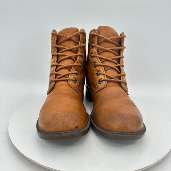 Kodiak Men Size 8 722187CAR Brown Tan Leather Plain Toe Lace Up Ankle Boot - Picture 2 of 11